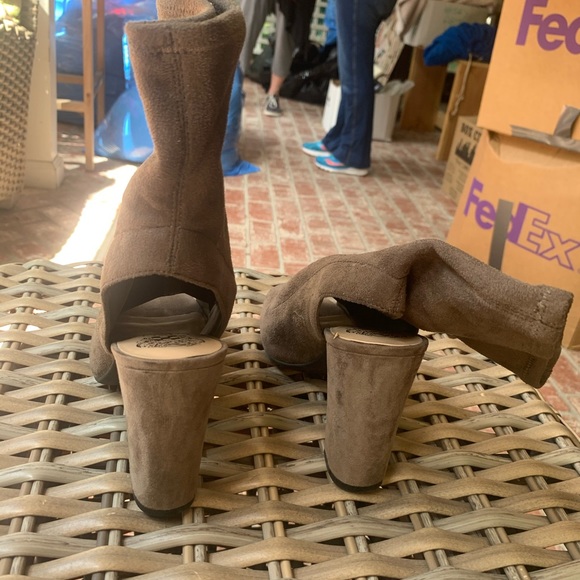 Vince Camuto Tan Open Heel Booties - Picture 3 of 3